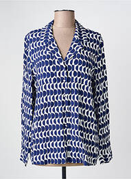 Chemisier coupe cintrée manches longues bleu OLSEN femme