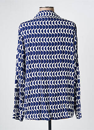 Chemisier coupe cintrée manches longues bleu OLSEN femme