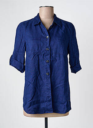 Chemisier coupe cintrée manches longues bleu OLSEN femme