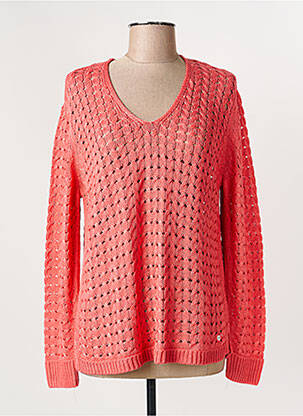 Pull coupe droite manches longues orange OLSEN femme