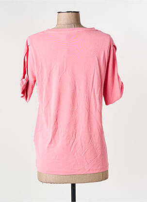 T-shirt stretch manches courtes rose SIGNATURE femme
