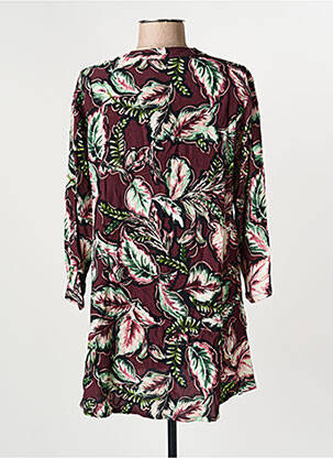 Blouse imprimé fantaisie manches longues marron SIGNATURE femme