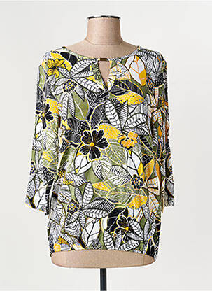 Blouse imprimé fantaisie manches 3/4 jaune OLSEN femme