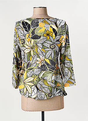 Blouse imprimé fantaisie manches 3/4 jaune OLSEN femme