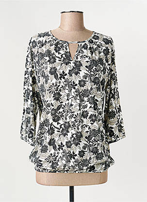 Blouse imprimé fleurs manches 3/4 blanc OLSEN femme