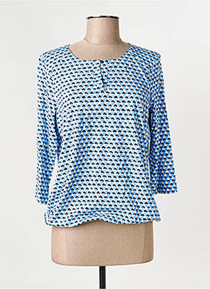 Blouse imprimé fantaisie manches longues bleu OLSEN femme