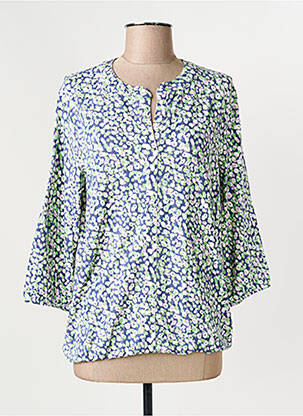 Blouse imprimé fantaisie manches 3/4 bleu OLSEN femme