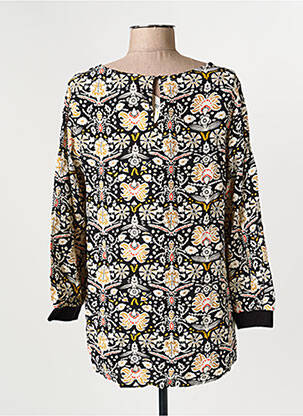 Blouse tissage popeline manches longues noir GARCIA femme