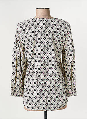 Blouse imprimé fantaisie manches longues beige GARCIA femme