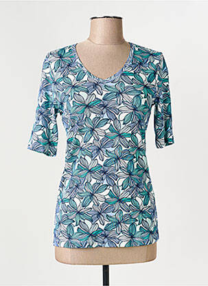 T-shirt coupe cintrée manches courtes bleu OLSEN femme