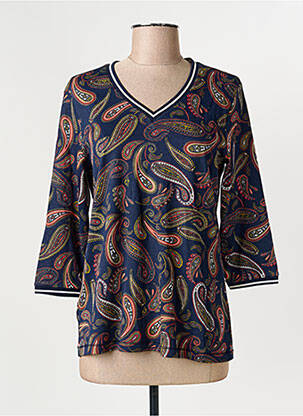 T-shirt manches 3/4 manches 3/4 bleu OLSEN femme