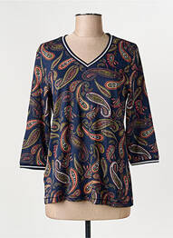 T-shirt imprimé fantaisie manches 3/4 bleu OLSEN femme
