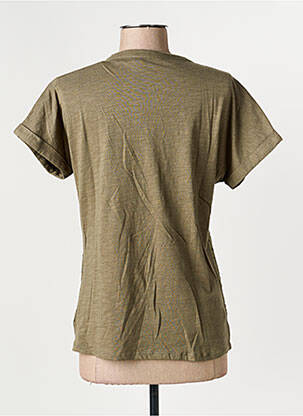 T-shirt coupe cintrée manches courtes vert OLSEN femme