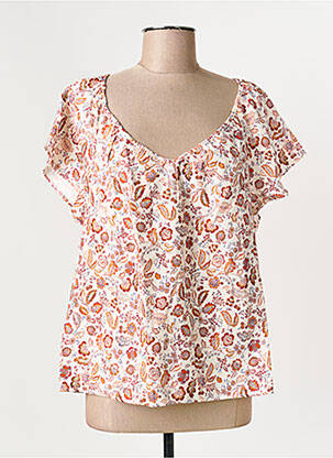Blouse manches courtes manches courtes beige C'EST BEAU LA VIE femme