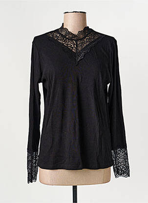 T-shirt stretch manches longues noir SIGNATURE femme