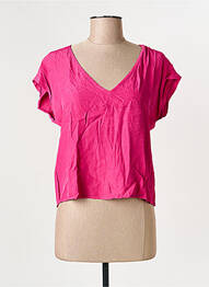 Blouse manches courtes manches courtes rose SYSTEMACTION femme