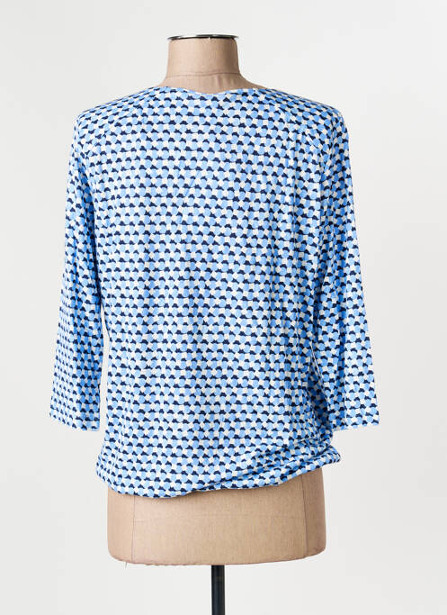 Blouse imprimé fantaisie manches longues bleu OLSEN femme