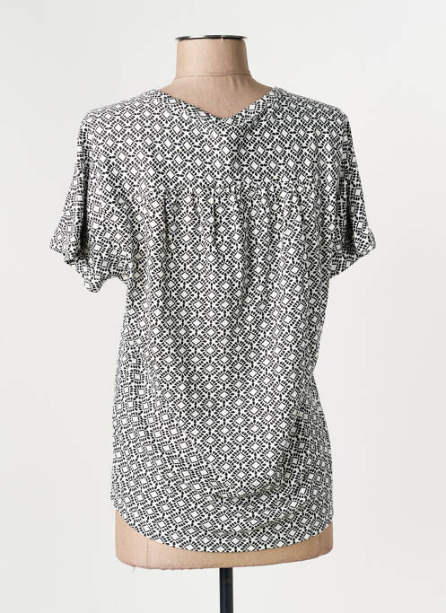 Blouse tissage popeline manches courtes noir OLSEN femme
