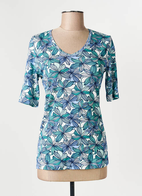 T-shirt coupe cintrée manches courtes bleu OLSEN femme