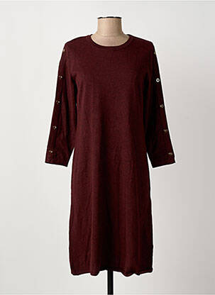 Robe pull col rond manches longues marron SIGNATURE femme