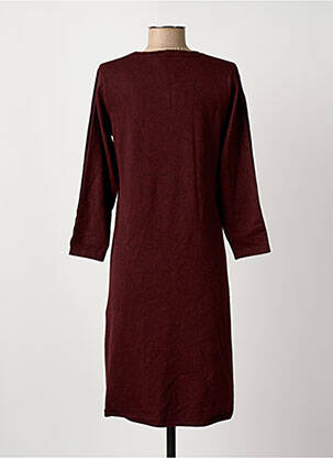 Robe pull col rond manches longues marron SIGNATURE femme