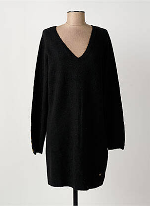 Robe pull coupe droite manches longues noir LPB femme