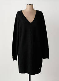 Robe pull coupe droite manches longues noir LPB femme