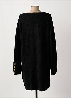 Robe pull coupe droite manches longues noir LPB femme