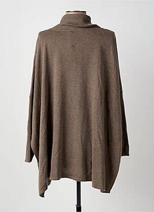 Pull manches longues manches longues marron SIGNATURE femme