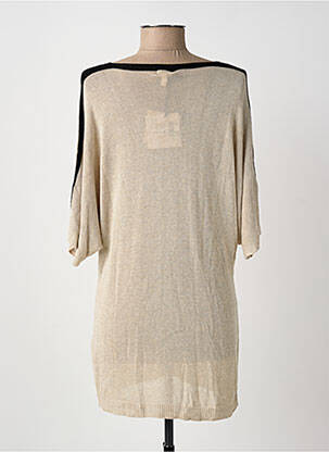 Pull tunique manches courtes beige PAZ TORRAS femme