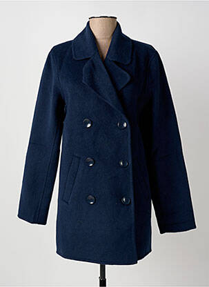 Manteau court coupe droite sans capuche bleu OLSEN femme