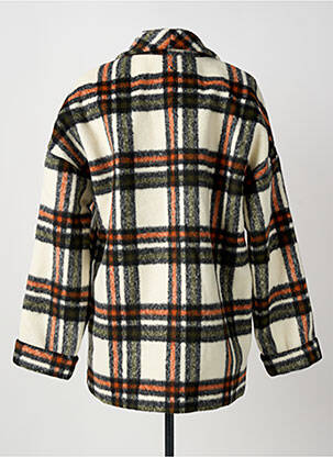 Manteau court coupe droite sans capuche beige LPB femme