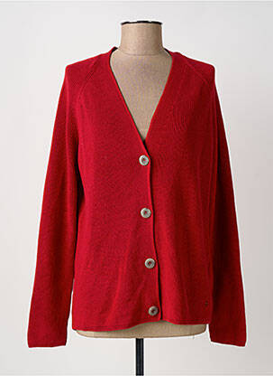 Gilet manches longues fermeture boutonnée sur le devant rouge OLSEN femme