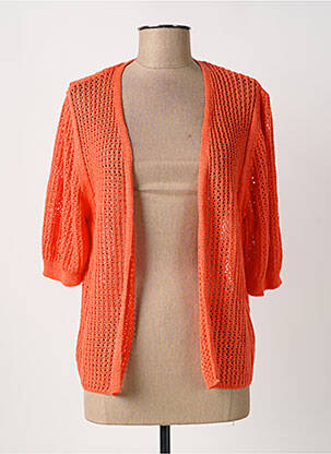 Gilet manches courtes manches courtes orange GARCIA femme