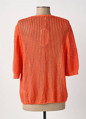 Gilet manches courtes coupe droite orange GARCIA femme
