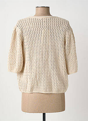 Gilet manches longues manches 3/4 beige GARCIA femme