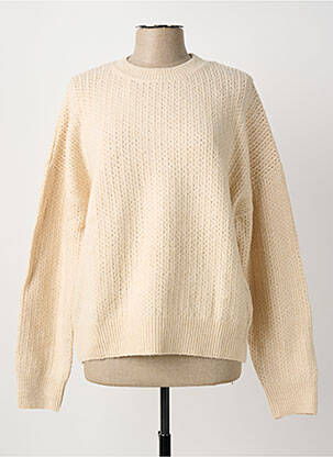 Pull col rond manches longues beige C'EST BEAU LA VIE femme