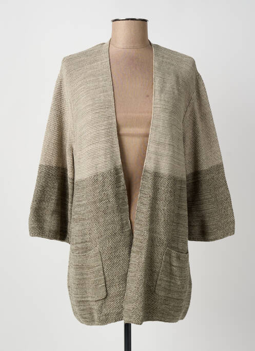 Gilet manches longues beige OLSEN femme