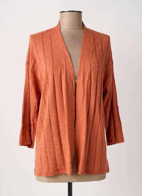 Gilet manches longues orange OLSEN femme