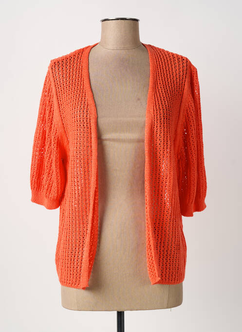 Gilet manches courtes orange GARCIA femme