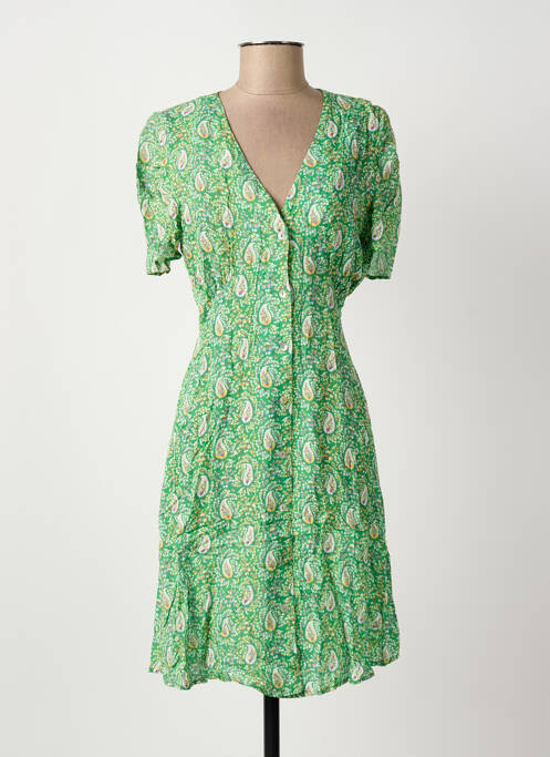 Robe mi-longue vert C'EST BEAU LA VIE femme