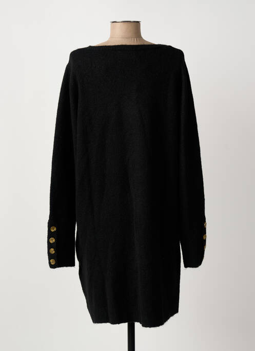 Robe pull col v manches longues noir LPB femme