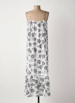 Robe longue manches bretelles ajustables fines bretelles blanc LES P'TITES BOMBES femme