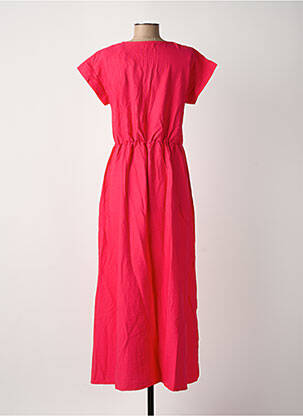 Robe longue manches courtes manches courtes rose C'EST BEAU LA VIE femme