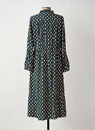 Robe mi-longue manches longues manches longues vert C'EST BEAU LA VIE femme