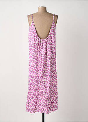 Robe mi-longue coupe fluide fines bretelles violet C'EST BEAU LA VIE femme