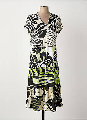 Robe mi-longue manches courtes manches courtes noir OLSEN femme