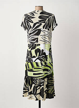 Robe mi-longue manches courtes manches courtes noir OLSEN femme