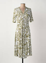 Robe mi-longue manches courtes manches courtes vert OLSEN femme