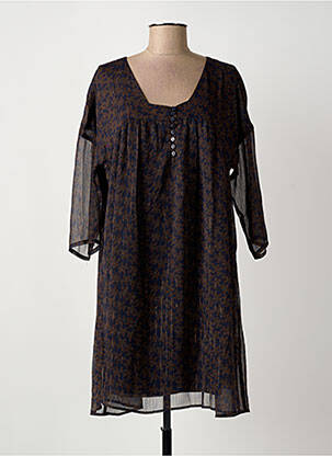 Robe courte manches 3/4 manches 3/4 bleu LES P'TITES BOMBES femme